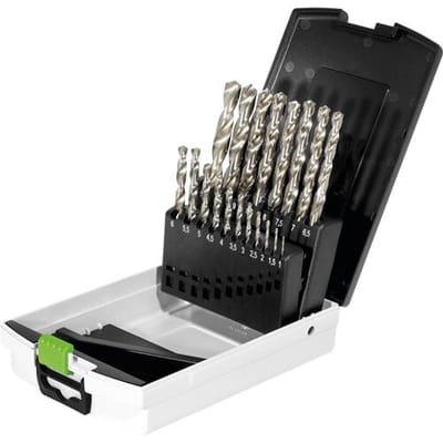 Festool HSS D 1-10 Sort/19 498981 Boorset Non-ferrometaal, Staal 1 mm, 1.5 mm, 2 mm, 2.5 mm, 3 mm, 3.5 mm, 4 mm, 4.5 mm, 5 mm, 5.5 mm, 6 mm, 6.5 mm, 7