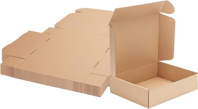 Verzenddozen 13x10x3 Inch - Pack van 25 - Stevige Golfkartonnen Dozen voor Mailing en Verpakking - Bruin