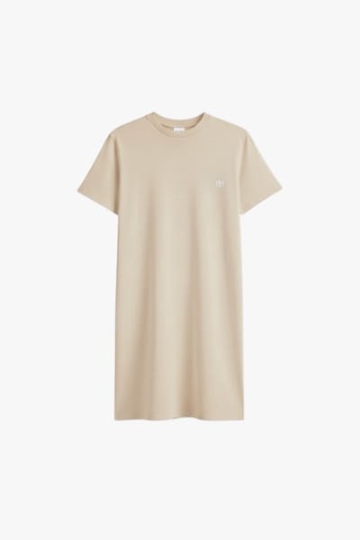 T-shirt jurk Vrouwen - 100% katoen 230 GSM - Regular Fit - Maat L - Ronde hals -