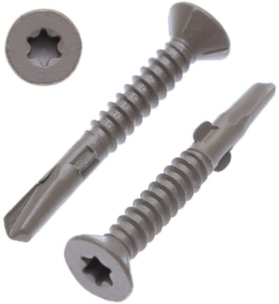 Metaalschroeven Zelftappend - Zelfborende Schroeven Torx - Metaalplaten Bevestigen - C4 Anti-corrosie - 4.8x45 mm - Grijs