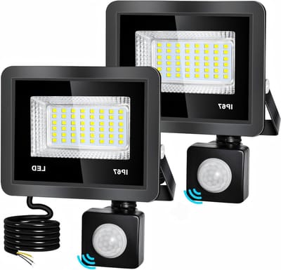 Krachtige 2000 lm 6500 K LED Buiten Spotlights met Bewegingssensor voor Tuin, Garage en Achtertuin - Energiezuinige 20 W Verlichting