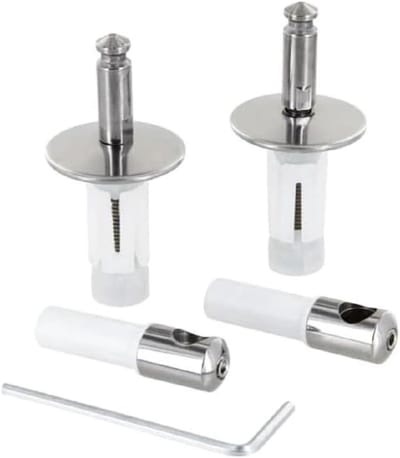 Toiletzitting Scharnieren - Zitting Bevestiging - Toilet Onderhoud - Soft Close Mechanisme - 14x11 cm - Chroom