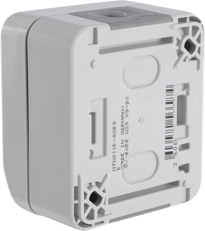 Merten Aquastar schakelaar - spatwaterdicht - opbouw - serieschakelaar - IP44 - grijs