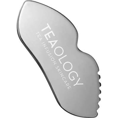 Teaology Skincare Stainless Steel Gua Sha – Roestvrijstalen Gua Sha Massage Tool Voor Gezicht & Lichaam – Stimuleert Lymfedrainage & Bloedcirculatie - Verheldert & Lift de Huid - Verbetert Elasticiteit - Voor Een Stralende En Jeugdige Huid