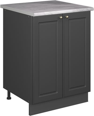 Vicco Wastafelkast Fame-Line, Anthrazit-Gold Landhaus/Antraciet, 60 cm