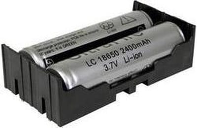 MPD BK-18650-PC4 Batterijhouder Aantal cellen: 2 18650 Doorsteekmontage THT (l x b x h) 77.7 x 40.21 x 21.54 mm