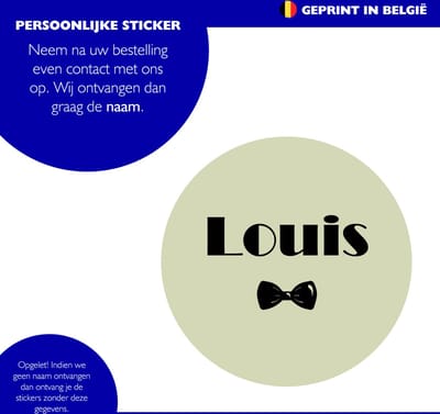 Stickers met naam | Per 24 | Doopsuiker | Kindertraktatie | Kinderfeestje | Sluitzegel | Verjaardag | Geboorte | Uitdelen | Inpakken | 4cm | 40mmpakken | 4cm | 40mm