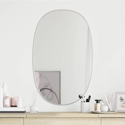 vidaXL - Wandspiegel - 70x45 - cm - zilverkleurig