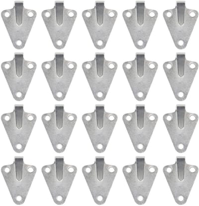 Dailygoods- Bevestigingshaken 20 Stuks - IJzeren Gebogen Haken - Gegalvaniseerd Zink - Voor Dekzeilen/Aanhangernetten - Robuust en Veilig - Afmetingen 52*39*3mm - Haak