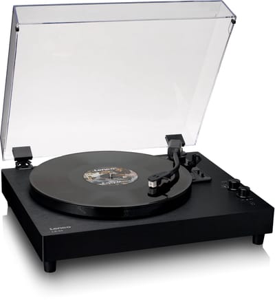 Lenco Platenspeler - Houten Platenspeler met Bluetooth en ingebouwde speakers - LS-60BK - Zwart