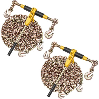 Tendeur à cliquet pour chaîne 5/16 po x 10 pi Chaînes G80 Tendeur de charge pour remorquage