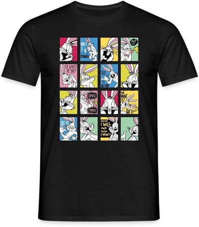 Looney Tunes Bugs Bunny Tiles T-Shirt Heren