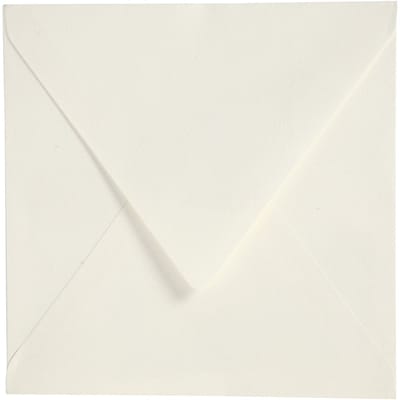 Enveloppen, afmeting envelop 16x16 cm, 120 gr, off-white, 50 stuk/ 1 doos