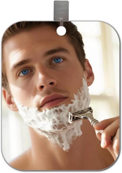 Rasierspiegel - Mistvrij - 7 x 5 inch - 360 Graden Wandspiegel - Voor Douche en Reizen