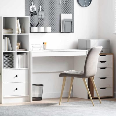 Schrijftafel Wit - Bureau Tafeltje - Thuiswerken Studeren - Met Lade - 100x40x76 cm - Wit