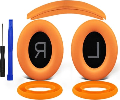 Vervangende Oorkussens en Hoofdband met Silicone Beschermhoes voor Draadloze Over-Ear Hoofdtelefoons zoals Bose QuietComfort 45 en SE