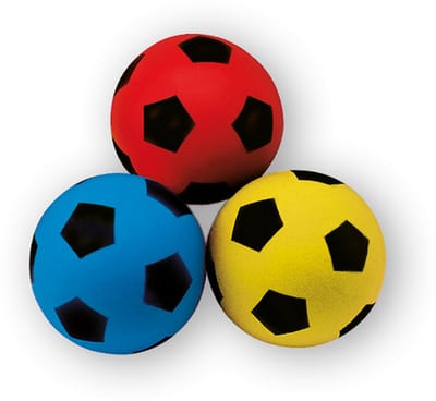 Androni Mini Foamvoetbal Set 3 stuks, 12 cm