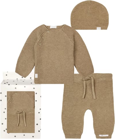 Noppies - Cadeauset - Kledingset - 3delig - Trui Pino - Broek Grover - Light Green - Rib breisel - Maat 44