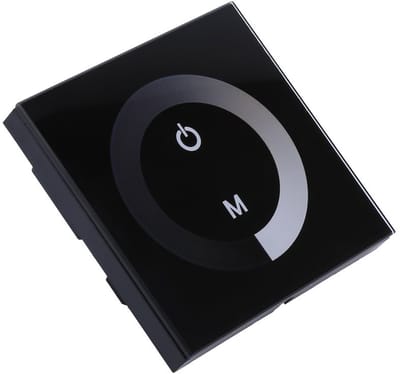 Dailygoody - Touch Panel Dimmer - LED Dimmer - Eenvoudig te installeren - Zwart - Lichtschakelaar - Ideaal voor binnen en buiten gebruik - Voor enkele