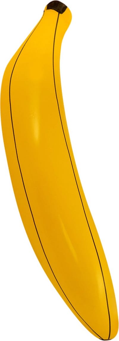 Partychimp Opblaasbare Banaan 60 cm voor bij Carnavalskleding Heren Carnavalskleding Dames Carnaval Accessoires Verkleedaccessoires Hawaii Party Tropisch Themafeest - Geel - Opblaasbaar Item