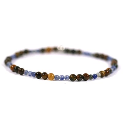 Heren armband kralen edelsteen mix 4mm - Ibizamen 21cm