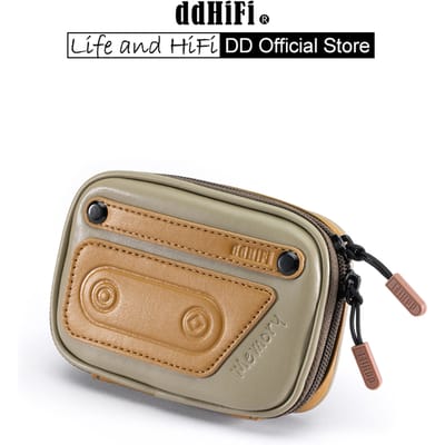 NONE DD ddHiFi CZ120 opbergdoos voor oortelefoons in cassettestijl met composietleer en aangepaste YKK dubbele schuifrits CZ120