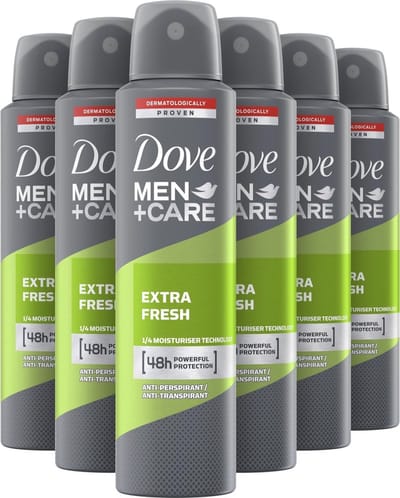 Dove Deospray - Men+Care Extra Fresh XL - Voordeelverpakking 6 x 250 ml