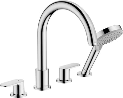 Hansgrohe Vernis Blend Afdekset badkraan - 211mm 4-gats - hoogglans chroom
