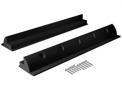 Zonnepaneelbeugel voor camper, boot, plat dak, caravan, weerbestendig, zwart ABS-plastic, 55 cm, zonnepanelenbeugel Inclusief schroeven
