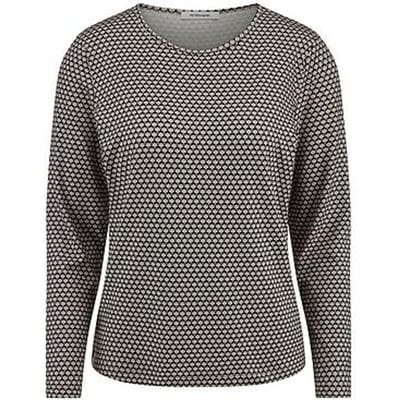 Shirt ronde hals Van Peter Hahn beige