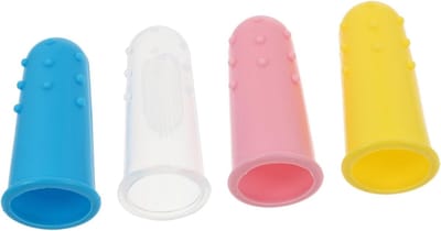 Babytandenborstel Speelgoed - Vingertandenborstel Peuter - Baby Mondverzorging - Dubbelzijdig Ontwerp - 6 x 3 x 2 cm - Assorti