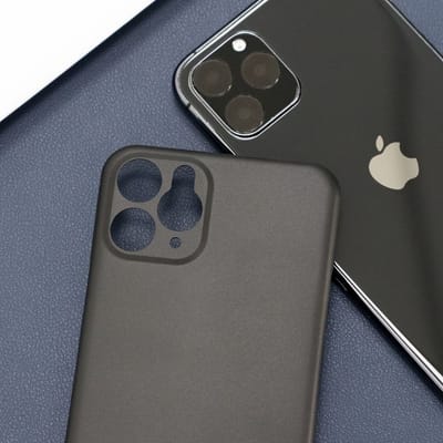 ShieldCase extreem dun hoesje geschikt voor Apple iPhone 11 pro - zwart - Ultra dun hoesje - Super dunne case - Dun hoesje - Zwarte case + glas