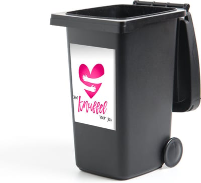 Container sticker Get well soon - Spreuken - Hartje - Knuffel - 40x60 cm - Kliko sticker