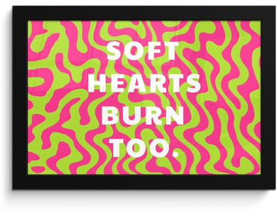 Poster in lijst - Fotolijst 30x20 cm - Posters - Abstract - Quote - Centraal - Roze - Posterlijst zwart - Decoratie - Wanddecoratie woonkamer - Muurdecoratie slaapkamer