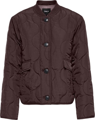 Only Jas Onlsalsa Quilted Jacket Cc Otw 15373694 Decadent Chocolate/stripe Dames Maat - M