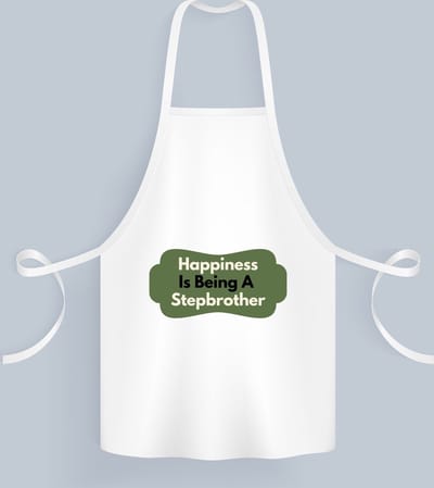 Akyol - happiness is being a stepbrother Keukenschort - Broer - de liefste stiefbroer - verjaardag - cadeautje voor broer - broer artikelen - kado - geschenk - 82 bij 71 cm