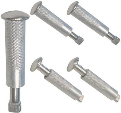 Set van 5 stuks Piston Anchor Schrauben 16 x 65mm voor Retractable Muff en Stalen Sleeve voor Zwembaden