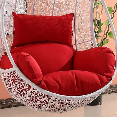 Hangstoelkussen - Eierstoel Kussen - Buiten Ontspannen - Ergonomisch Ontworpen - 4100g - Rood