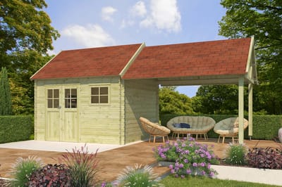 Woodlands Blokhut Coventry XL Groen 720 x 320 cm
