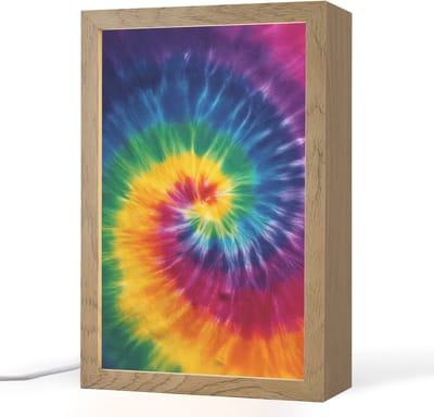 Nachtlampje 20x30 cm - Kinder lampje - Regenboogkleuren - Spiraal - Kleurrijk - Tafellamp kinderkamer - Slaapkamer lamp - Bedlamp kinderen - Kinderlampje stopcontact - Wandlamp babykamer - Nachtlampjes