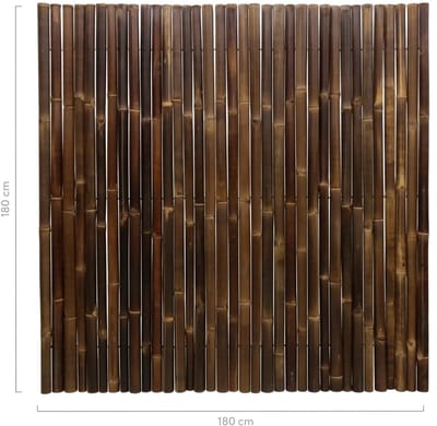 Masters of Bamboo® Bamboemat Deluxe - 180 x 180 cm - Zwart - Bamboe schutting op rol - Bamboe mat