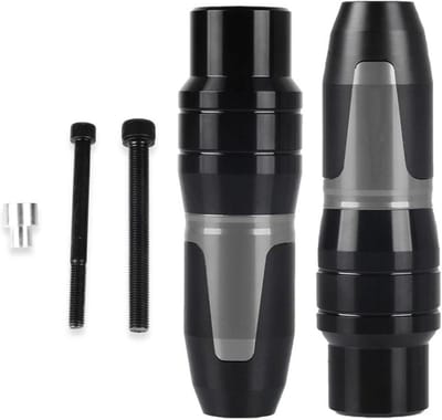 Uitlaatbeschermers Motorfiets - Valbescherming Frame Sliders - Motorfiets Beschermen - Schokabsorberend Ontwerp - 1 stuk - Titaan 3