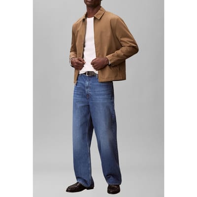Calvin Klein Ls Cotton Wing Collar Jacket Capers Taglia: M | Giacche leggere Outlet | Uomo