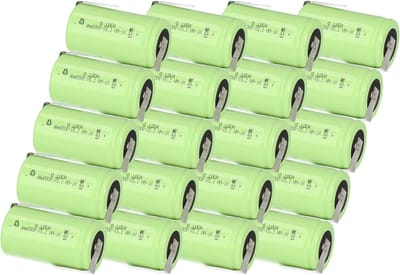 20x XCell Mono D batterij cel 9000mAh / 1,2V / NIMH met Z-soldeervlag - hoogwaardige merkcel in industriële kwaliteit AKKUman Set