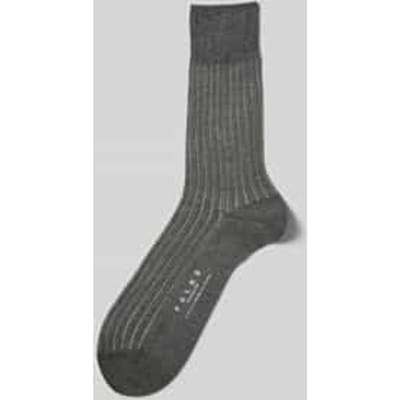 FALKE Shadow gedessineerd katoen sokken heren grijs - maat 41-42