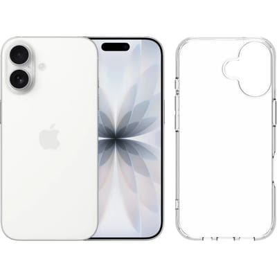 Apple iPhone 17 256GB Wit + BlueBuilt Protective Back Cover Transparant