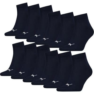Puma Quarter Sokken Plain 12-pack Navy-35/38