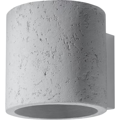 Sollux Lighting Wandlamp Orbis - G9 - grijs - concreet - 10x10x12cm