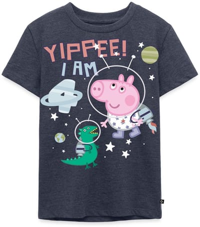 Peppa Pig 4e Verjaardag Schorsch Ruimtemissie Premium T Shirt Kinderen