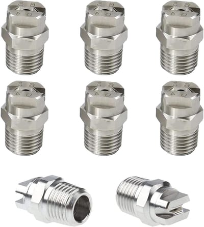 Set van 8 hoge druk spuitmonden, 65° verstuiver voor waterbroom en vloerreiniger, ideaal voor effectieve reiniging en tuinonderhoud, 1.3 mm nozzle